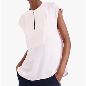 JCrew Cap Sleeve White Blouse